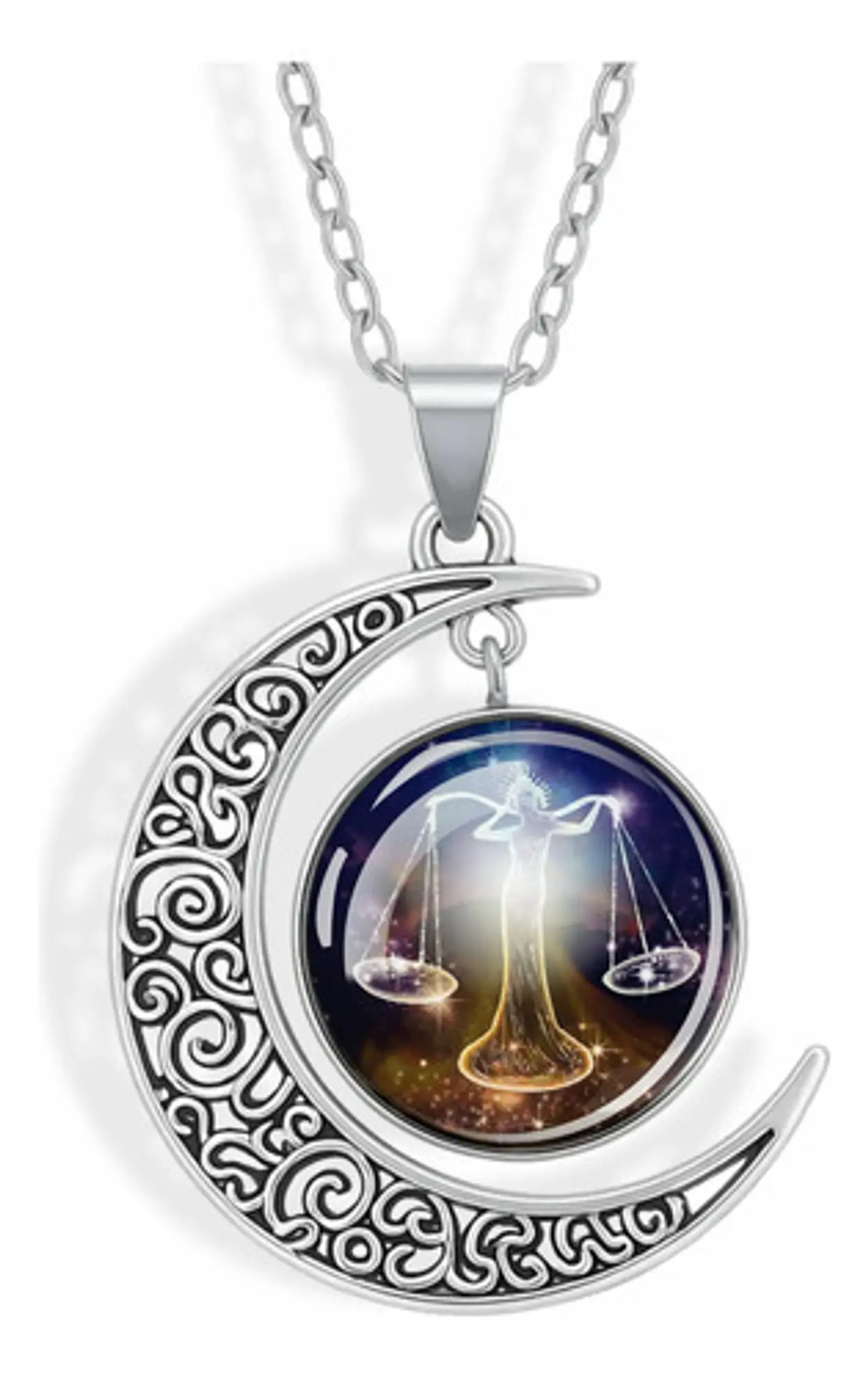 Collar Zodiacal Para Hombre Y Mujer Dije Luna Signos Zodiaco 66