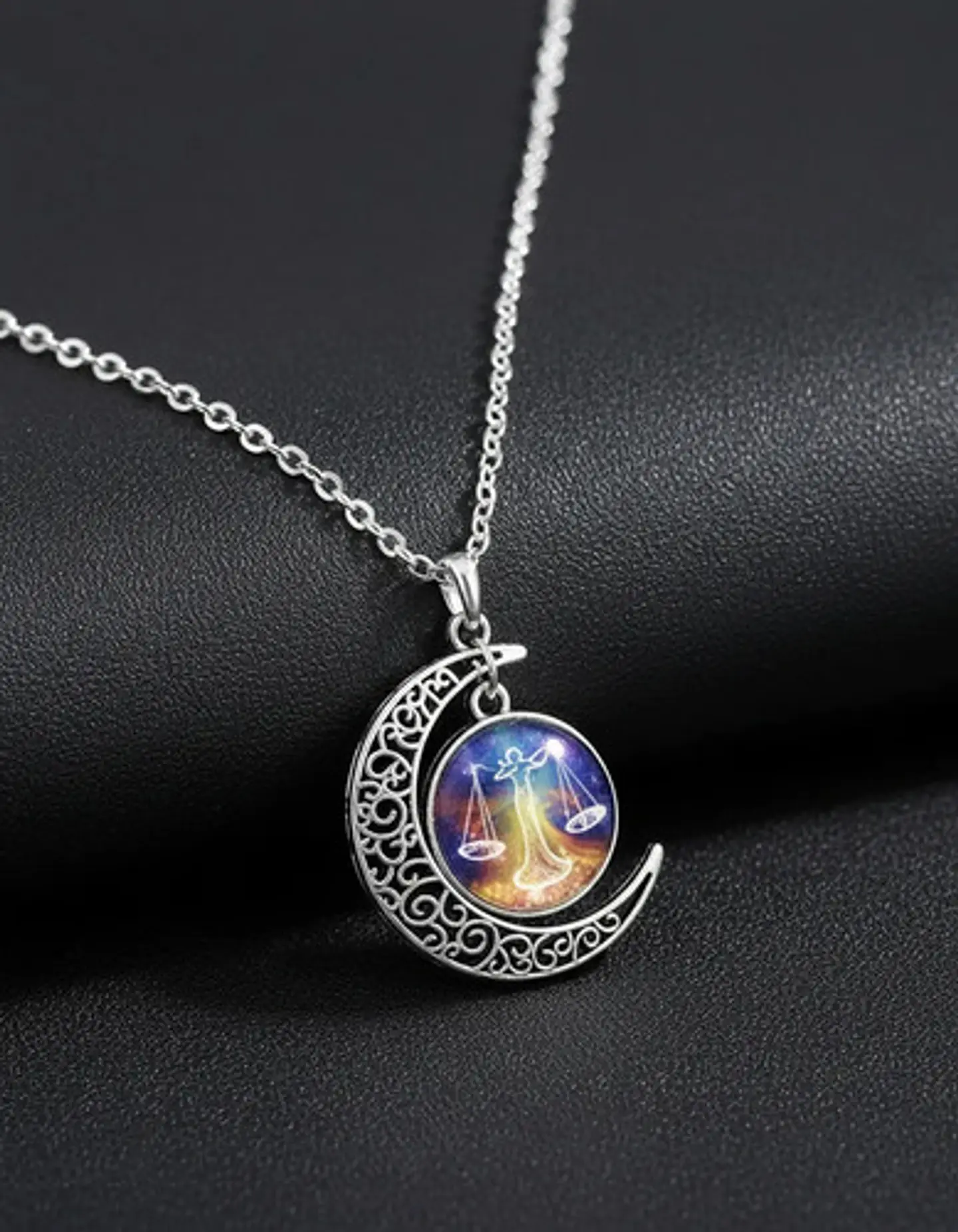 Collar Zodiacal Para Hombre Y Mujer Dije Luna Signos Zodiaco 69
