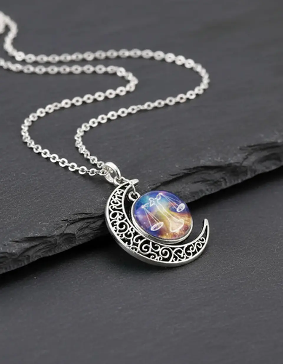 Collar Zodiacal Para Hombre Y Mujer Dije Luna Signos Zodiaco 70