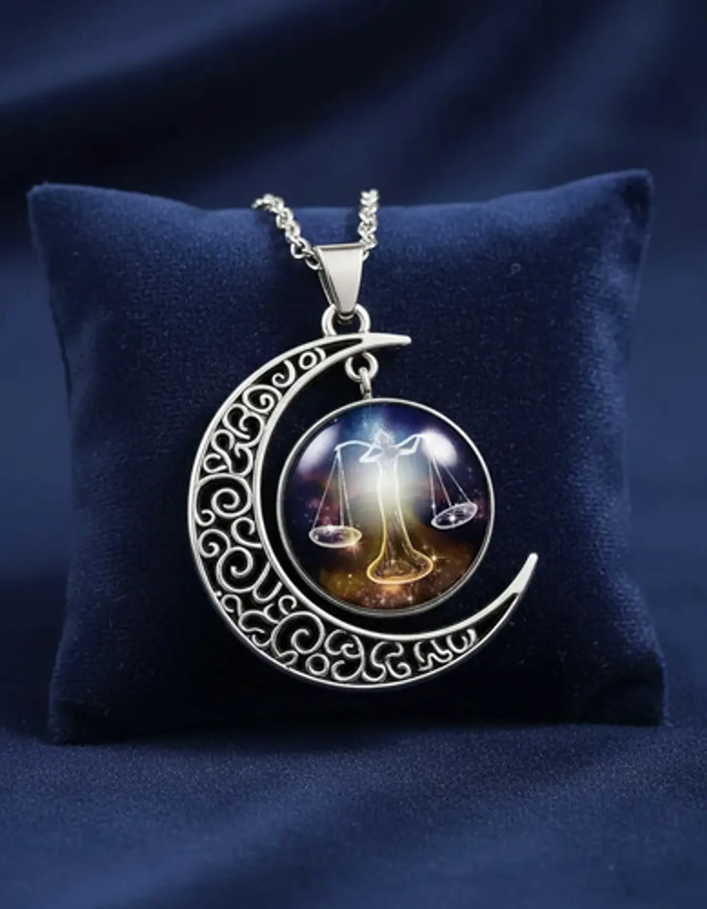 Collar Zodiacal Para Hombre Y Mujer Dije Luna Signos Zodiaco 72