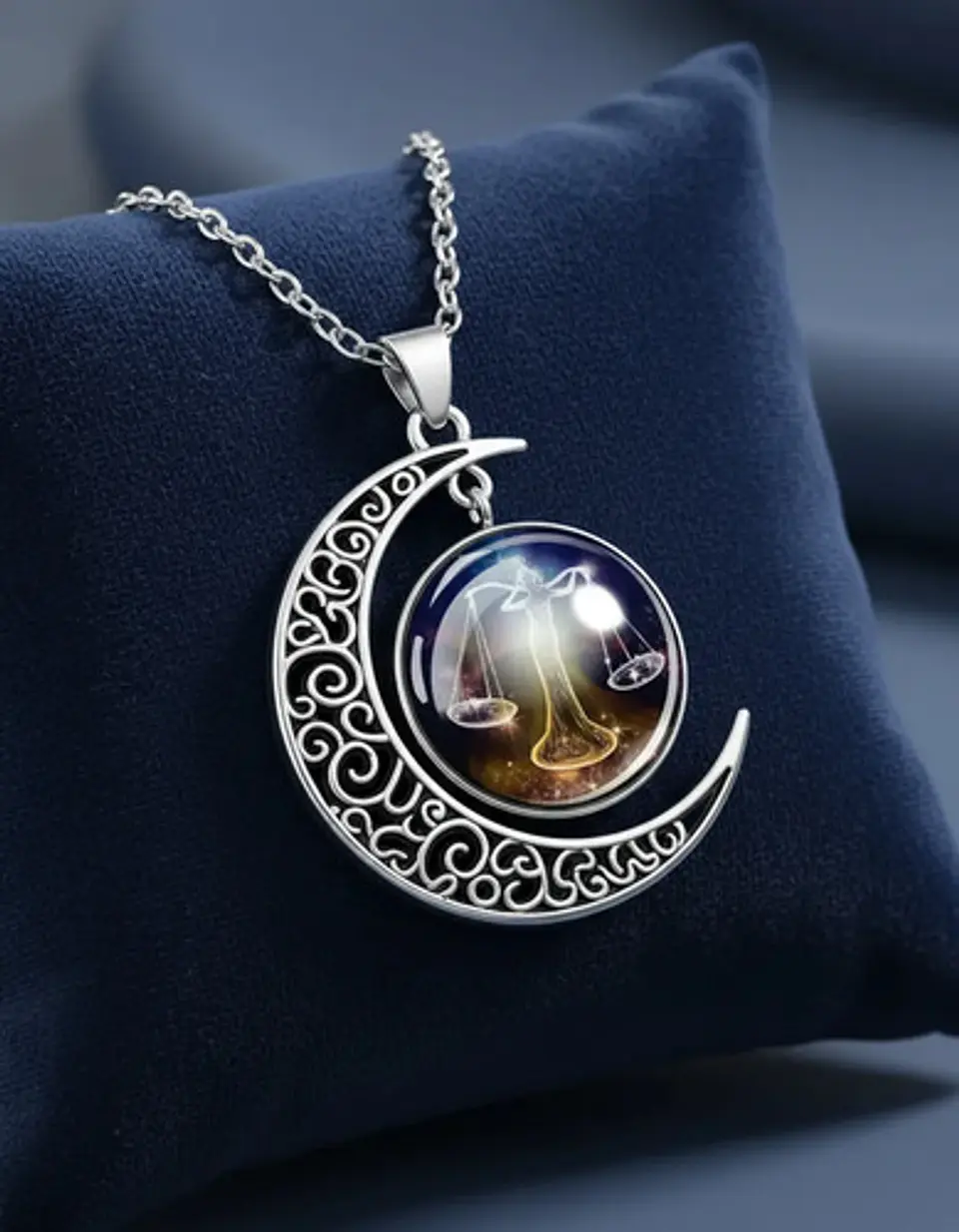Collar Zodiacal Para Hombre Y Mujer Dije Luna Signos Zodiaco 73