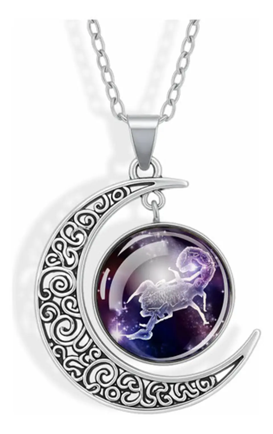Collar Zodiacal Para Hombre Y Mujer Dije Luna Signos Zodiaco 75