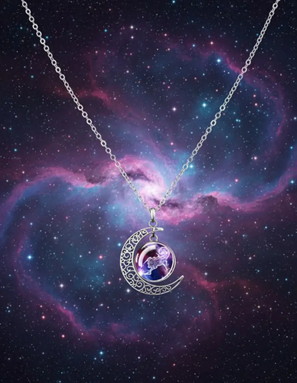 Collar Zodiacal Para Hombre Y Mujer Dije Luna Signos Zodiaco 77