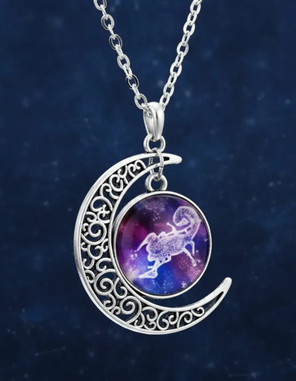 Collar Zodiacal Para Hombre Y Mujer Dije Luna Signos Zodiaco 79