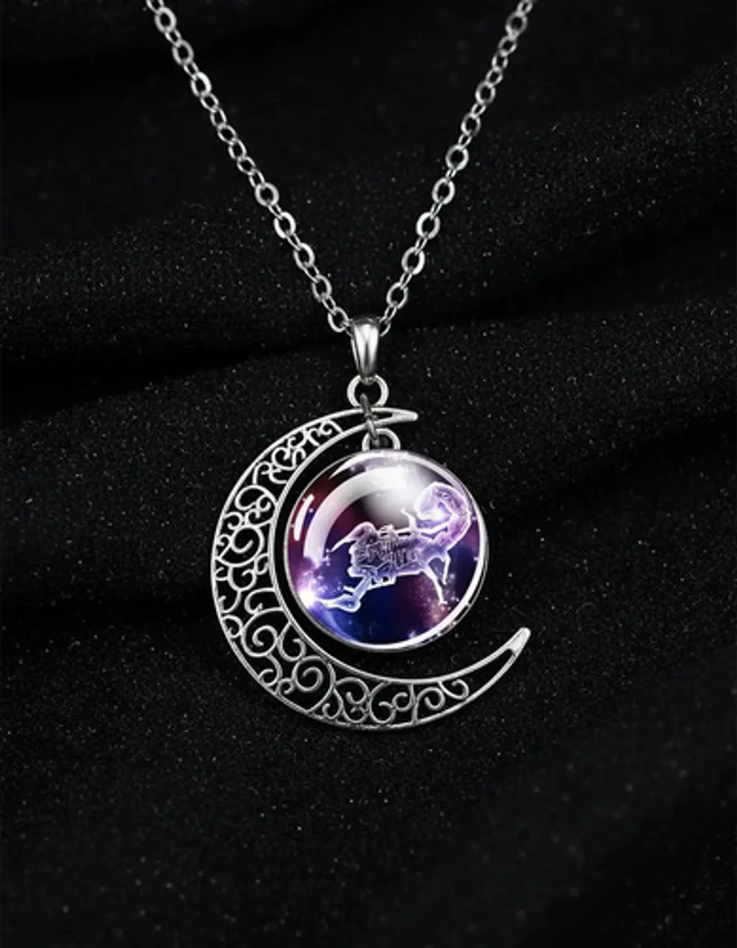 Collar Zodiacal Para Hombre Y Mujer Dije Luna Signos Zodiaco 81
