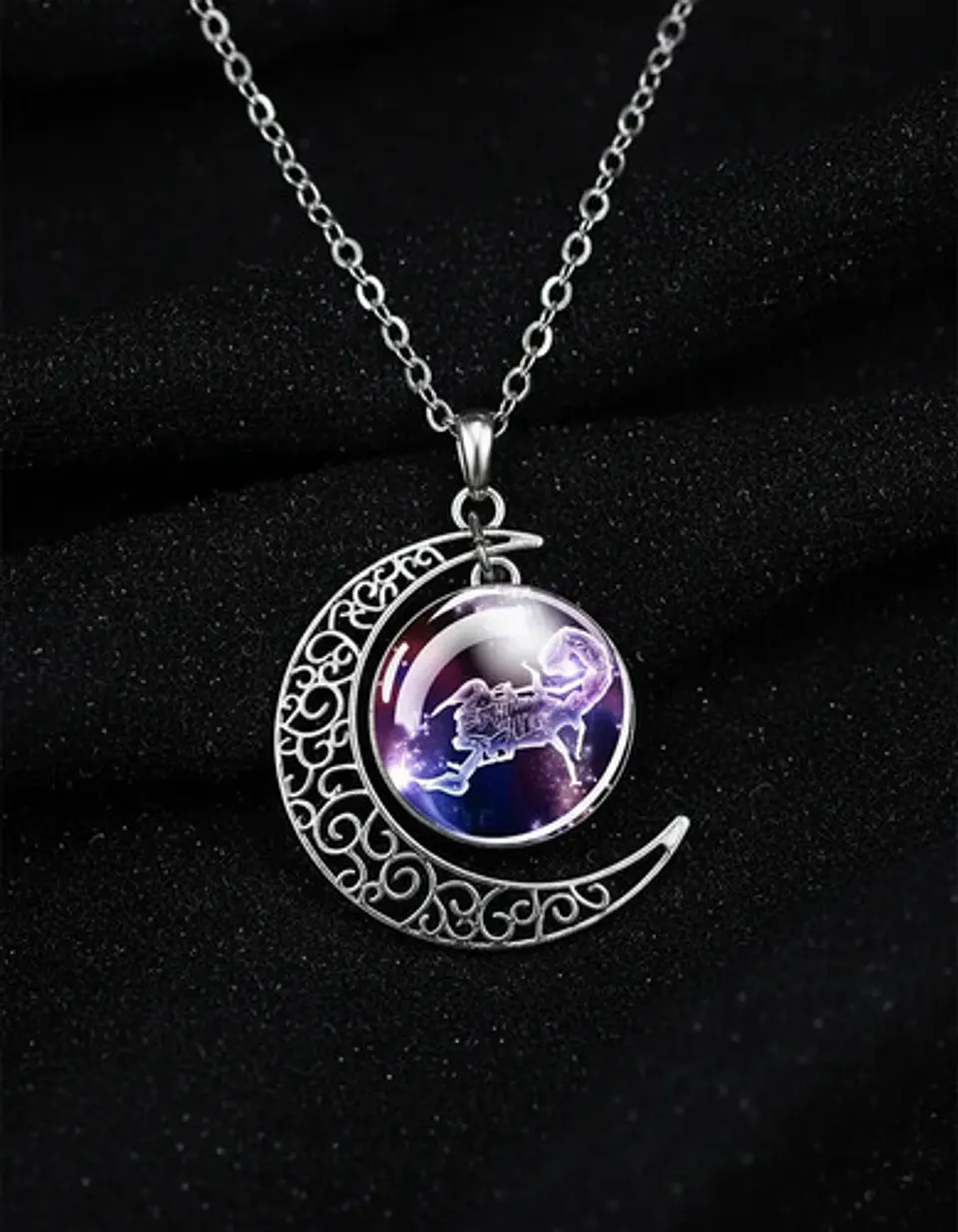 Collar Zodiacal Para Hombre Y Mujer Dije Luna Signos Zodiaco 81