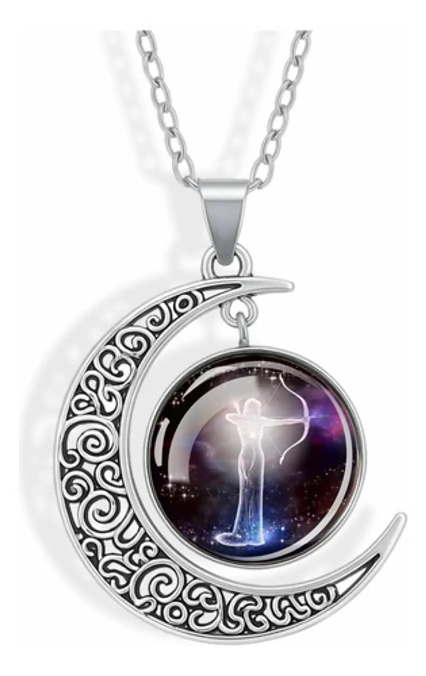 Collar Zodiacal Para Hombre Y Mujer Dije Luna Signos Zodiaco 82