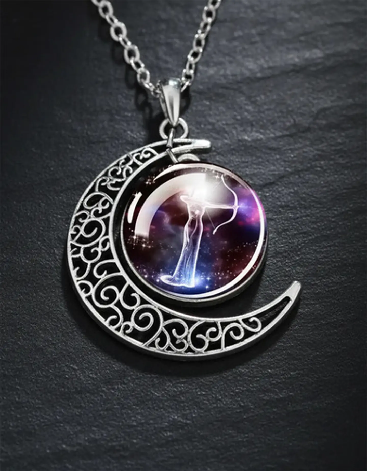 Collar Zodiacal Para Hombre Y Mujer Dije Luna Signos Zodiaco 86