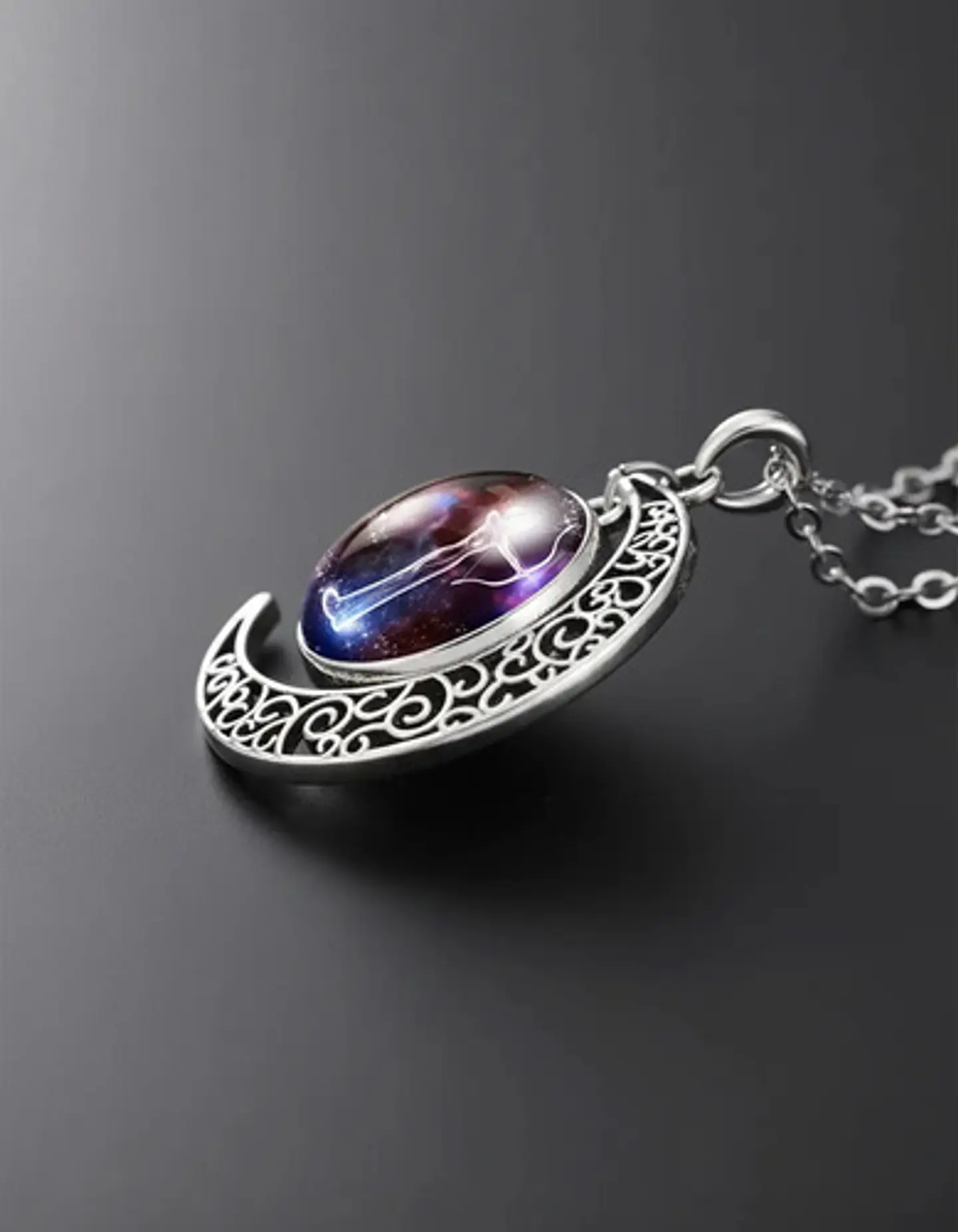 Collar Zodiacal Para Hombre Y Mujer Dije Luna Signos Zodiaco 89