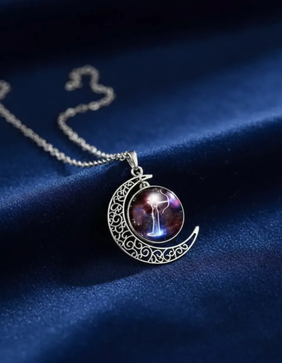 Collar Zodiacal Para Hombre Y Mujer Dije Luna Signos Zodiaco 91