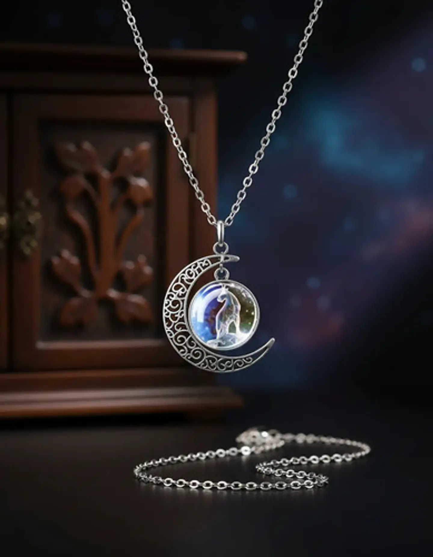 Collar Zodiacal Para Hombre Y Mujer Dije Luna Signos Zodiaco 95