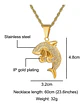 Collar Tiburón Boxeador Color Oro Acero Inoxidable Hombre Dorado - Miniatura 2