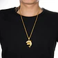 Collar Tiburón Boxeador Color Oro Acero Inoxidable Hombre Dorado - Miniatura 3