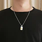Collar Dije Sim Card Color Plata Acero Inoxidable Hombre - Miniatura 2