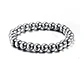 Pulsera Elastico Cuentas Acero Inoxidable Color Plata Hombre - Miniatura 1