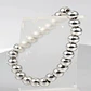 Pulsera Elastico Cuentas Acero Inoxidable Color Plata Hombre - Miniatura 3