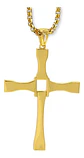 Collar Cruz Rapidos Y Furioso Dorado Acero Inoxidable Hombre - Miniatura 6