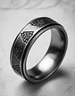  Anillo Valknut Vikingo Color Plata Acero Inoxidable Hombre - Miniatura 3