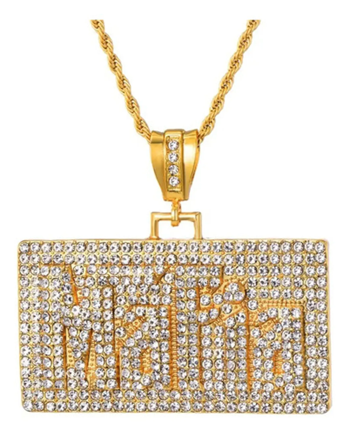 Collar Mafia Hip Hop Color Oro Acero Inoxidable Para Hombre Dorado 1