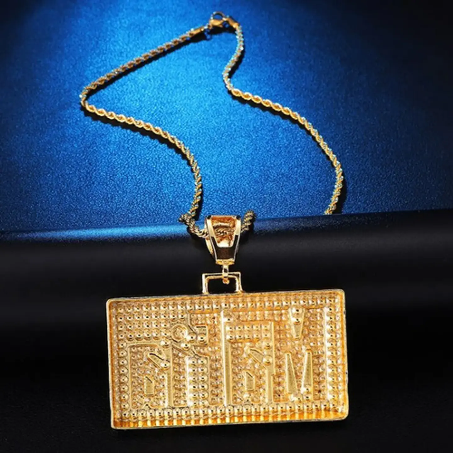 Collar Mafia Hip Hop Color Oro Acero Inoxidable Para Hombre Dorado 5