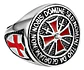 Anillo Cruz Templaria Color Plata Acero Inoxidable Hombre - Miniatura 1