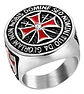 Anillo Cruz Templaria Color Plata Acero Inoxidable Hombre - Miniatura 2