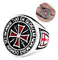Anillo Cruz Templaria Color Plata Acero Inoxidable Hombre - Miniatura 3