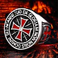 Anillo Cruz Templaria Color Plata Acero Inoxidable Hombre - Miniatura 5