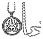 Collar Vikingo En Acero Para Hombre Dije Placa Oso Plateado - Miniatura 1