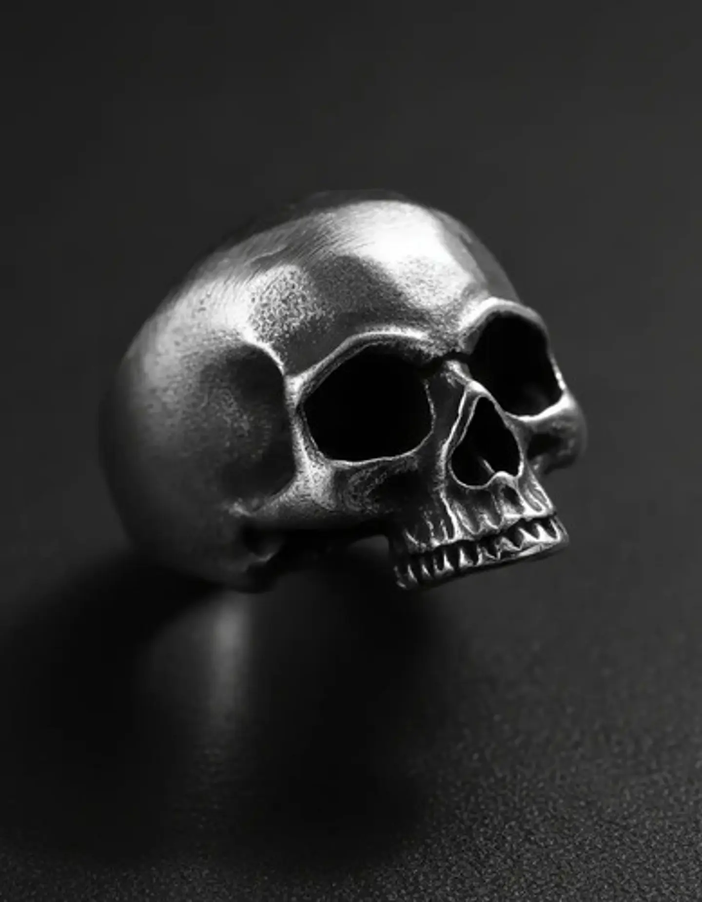 Anillo Cráneo Calavera Color Plata Acero Inoxidable Hombre 8