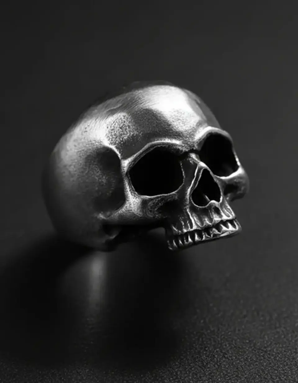 Anillo Cráneo Calavera Color Plata Acero Inoxidable Hombre 8