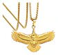 Collar Dije Aguila Hip Hop Color Oro Acero Inoxidable Hombre - Miniatura 1