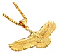 Collar Dije Aguila Hip Hop Color Oro Acero Inoxidable Hombre - Miniatura 2