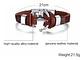 Pulsera Cuero Manilla Acero Inoxidable Ancla Plateada Hombre - Miniatura 5