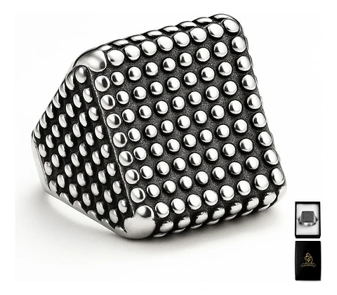 Anillo Biker Puas Color Plata Acero Inoxidable Para Hombre