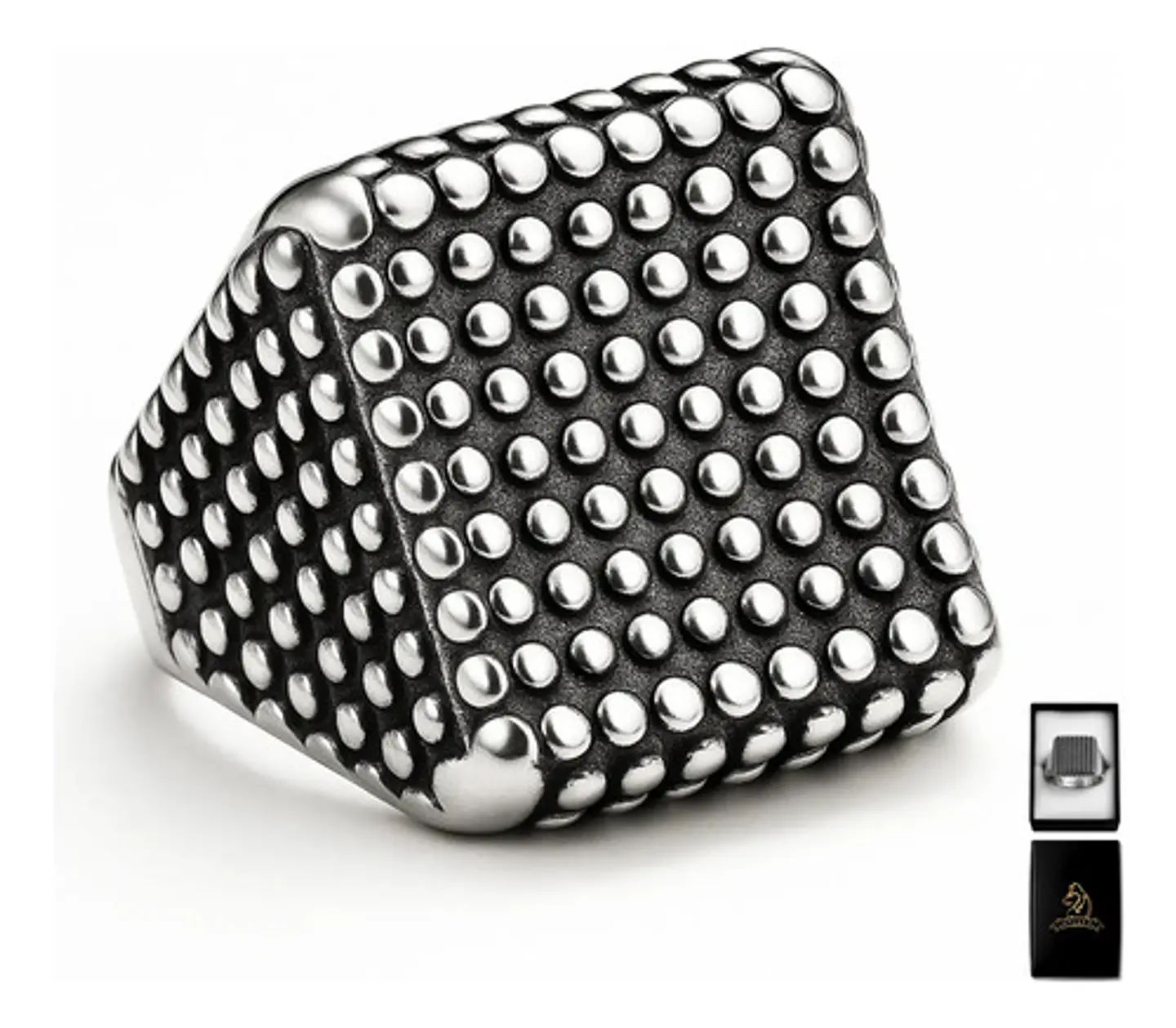 Anillo Biker Puas Color Plata Acero Inoxidable Para Hombre 1