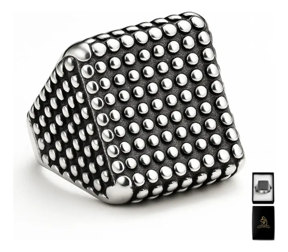 Anillo Biker Puas Color Plata Acero Inoxidable Para Hombre 1