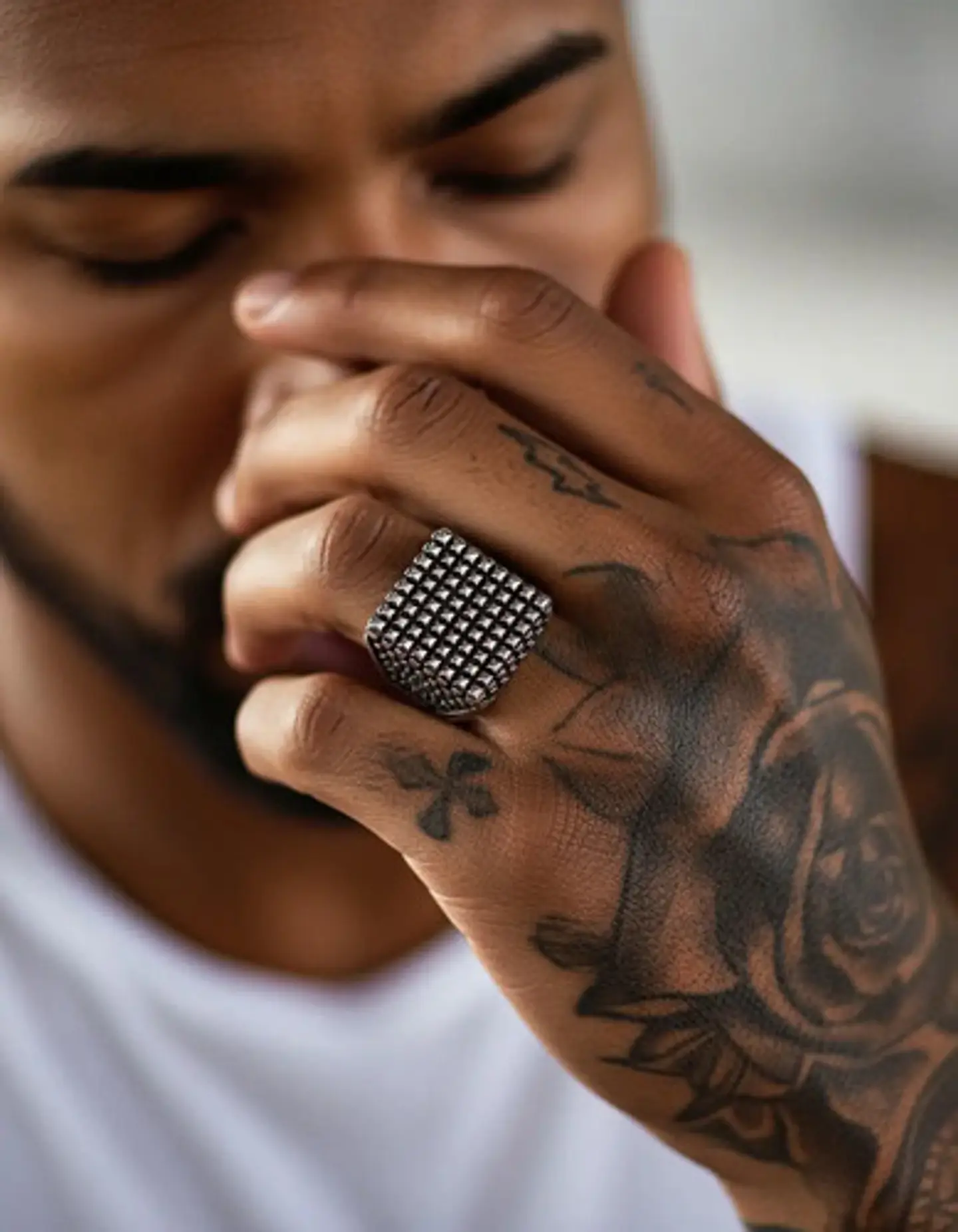 Anillo Biker Puas Color Plata Acero Inoxidable Para Hombre 2