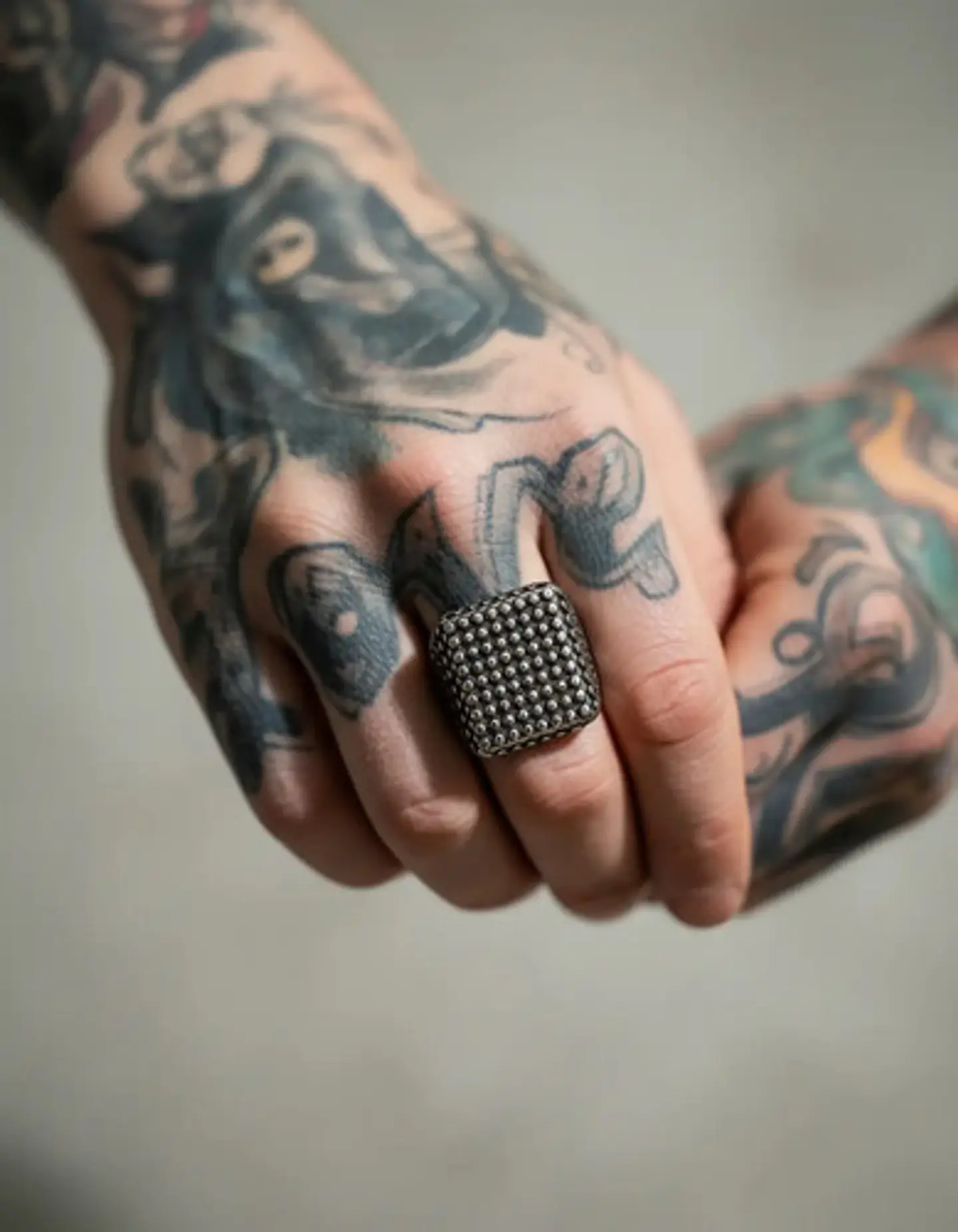Anillo Biker Puas Color Plata Acero Inoxidable Para Hombre 3