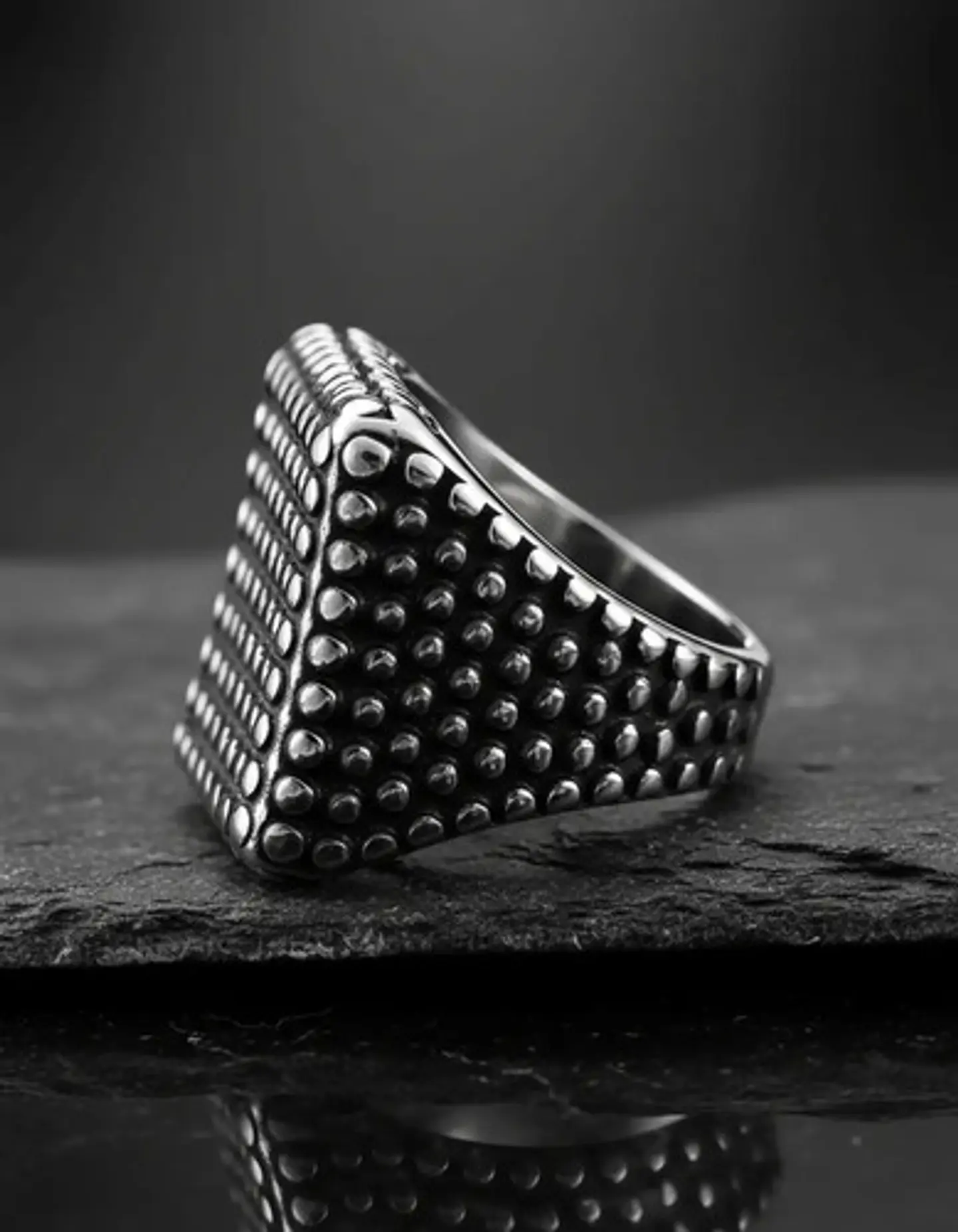 Anillo Biker Puas Color Plata Acero Inoxidable Para Hombre 5