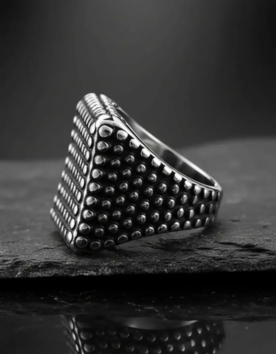 Anillo Biker Puas Color Plata Acero Inoxidable Para Hombre 5