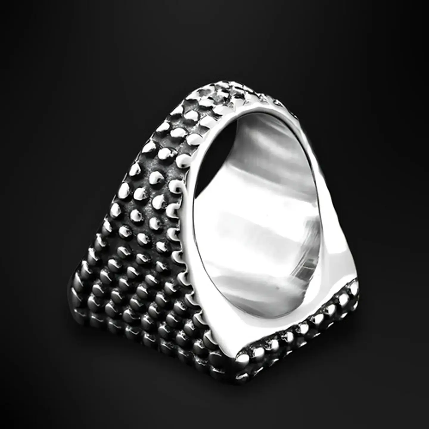 Anillo Biker Puas Color Plata Acero Inoxidable Para Hombre 8