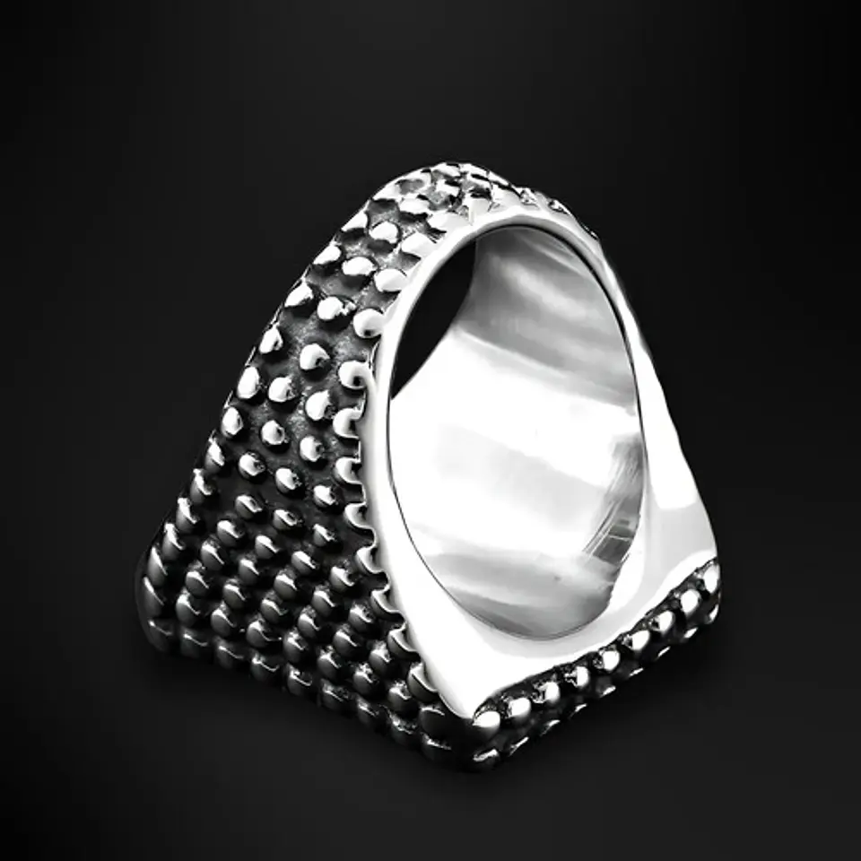 Anillo Biker Puas Color Plata Acero Inoxidable Para Hombre 8