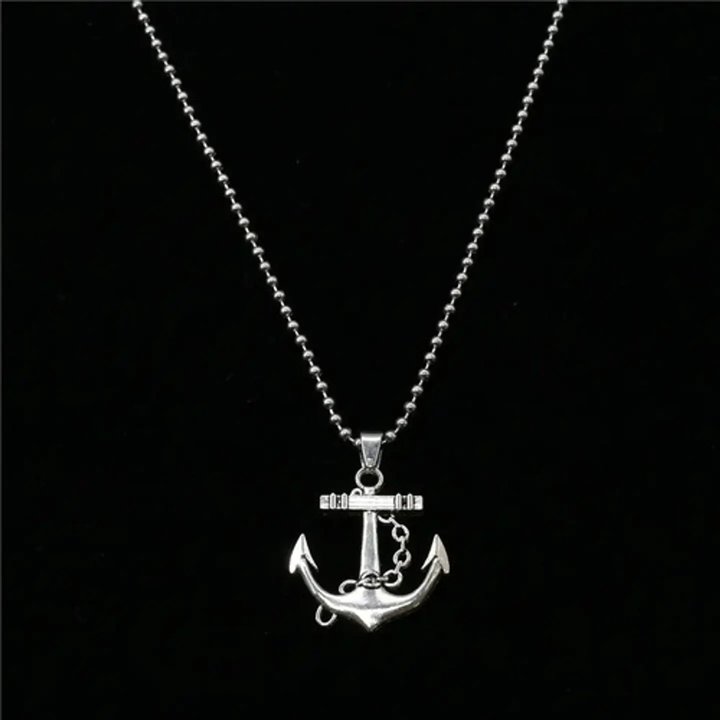 Collar Cadena Militar Dije Ala Ángel Color Plata Para Hombre 2