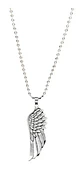 Collar Cadena Militar Dije Ala Ángel Color Plata Para Hombre - Miniatura 3
