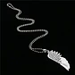 Collar Cadena Militar Dije Ala Ángel Color Plata Para Hombre - Miniatura 5