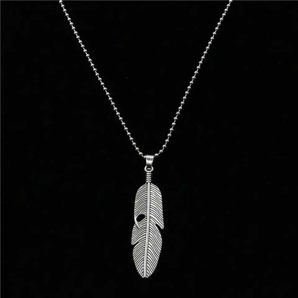 Collar Cadena Militar Dije Ala Ángel Color Plata Para Hombre 6
