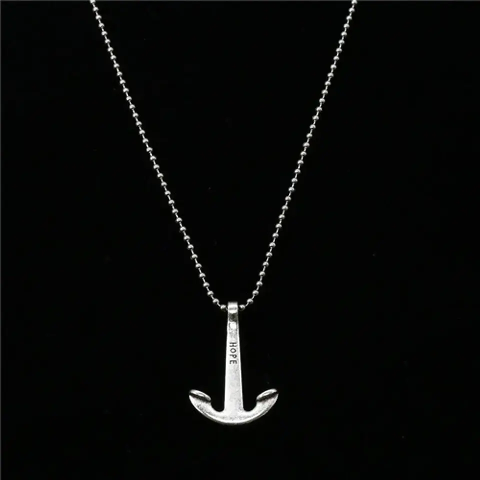 Collar Cadena Militar Dije Ala Ángel Color Plata Para Hombre 8