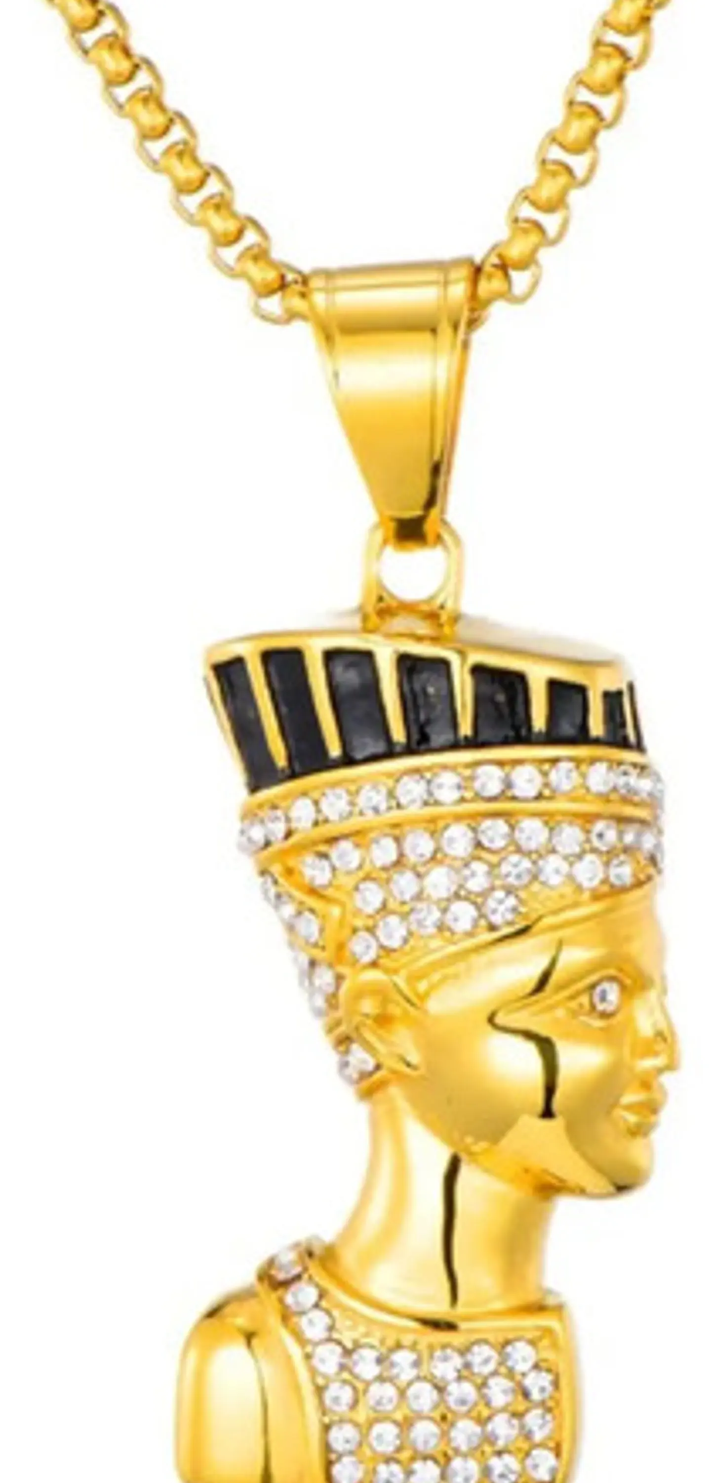 Collar Faraón Egipcio Color Oro Acero Inoxidable Para Hombre 1