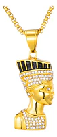 Collar Faraón Egipcio Color Oro Acero Inoxidable Para Hombre - Miniatura 1